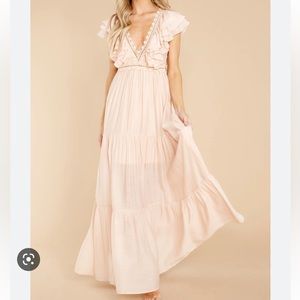 Maxi blush dress